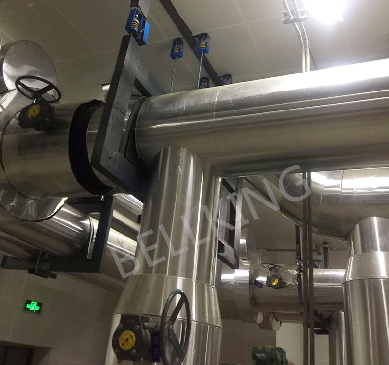 Exhaust air duct installation example